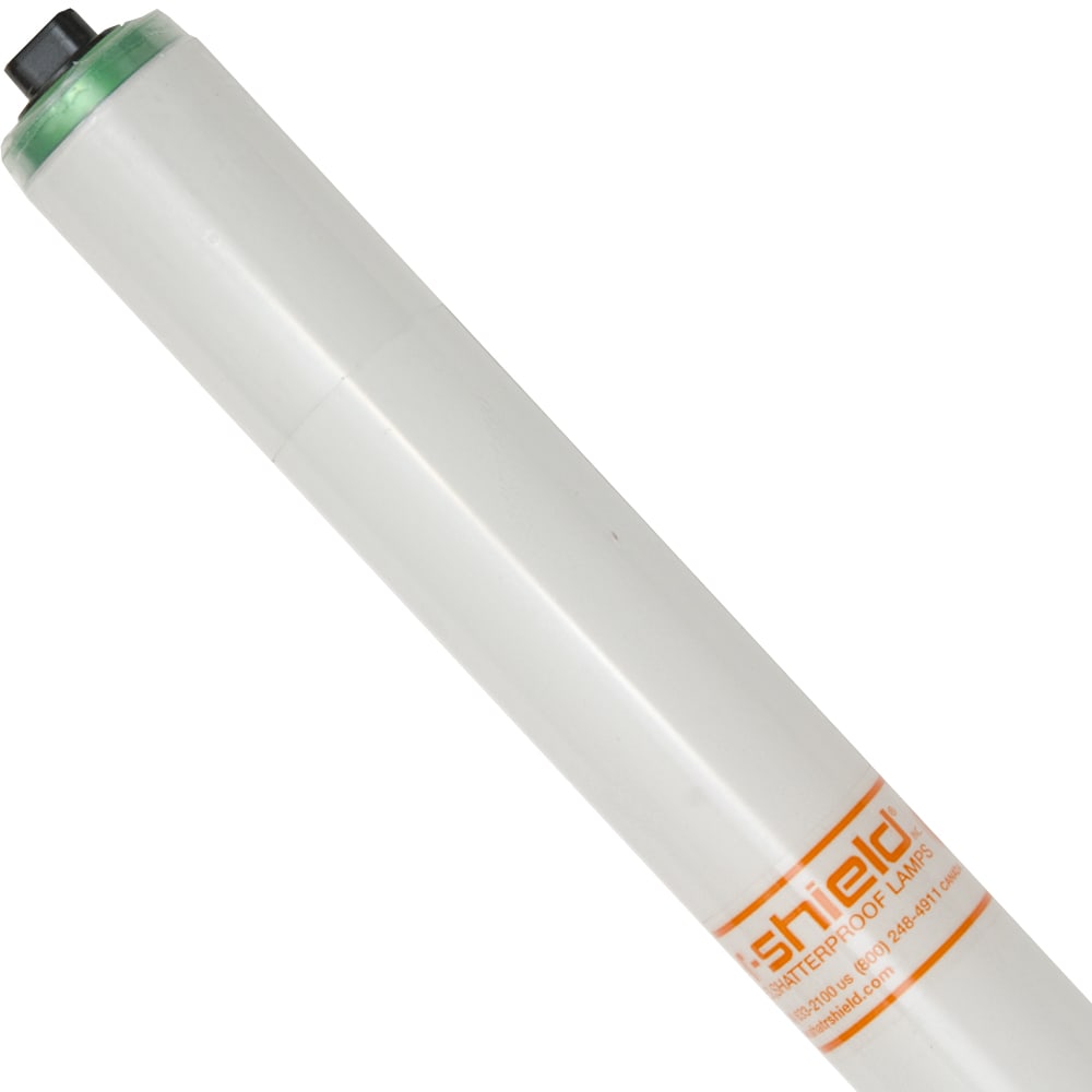 Shat-R-Shield - Shat-R-Shield 57017 48 Inch 60 W 62 CRI 4100 K 4050 Lumen Recessed Double Contact T12 Copolymer Coated Linear Fluorescent Lamp
