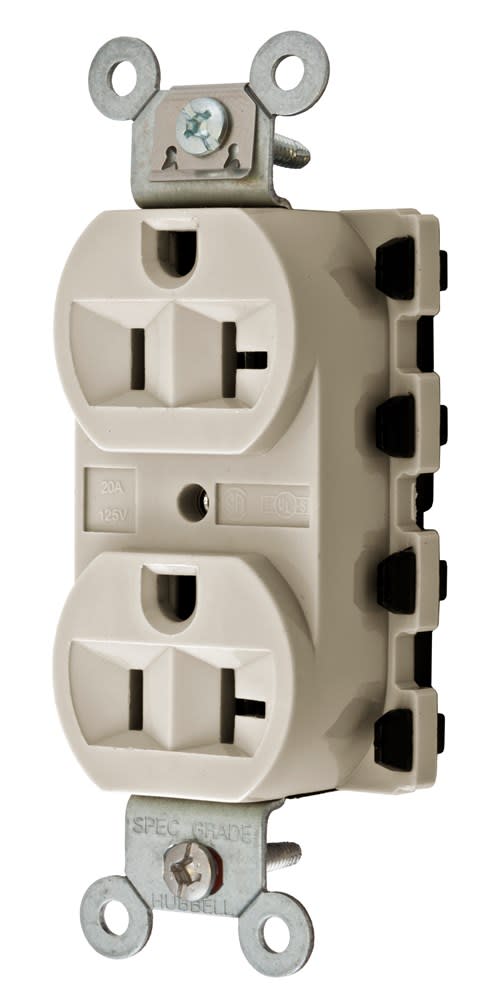 Hubbell Wiring Device - Hubbell SNAP5362ALA Snap2Connect® 20A/125V DPLX, ALMOND