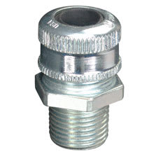 Crouse-Hinds - Crouse-Hinds CGB193-SG 1/2" Non-Armoured Cord & Cable Fitting w/Sealing Gasket, .250-.375" cord, .750" thread, Steel