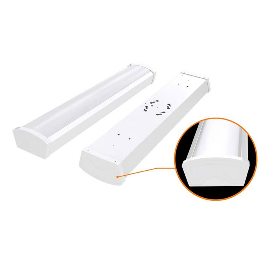 Satco Products, Incorporated - Satco|Nuvo 65-1084 4ft LED Ceiling Wrap Fixture, 90CRI, 3000K, 3200 Lumens, 100-277V, White