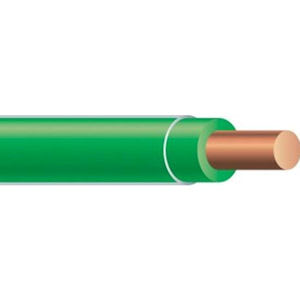 Copper Wire - THHN #12 Solid GREEN Wire, Copper Conductor (500ft Spool)
