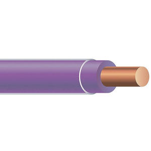 Copper Wire - THHN #14 Solid PURPLE Wire, Copper Conductor (500ft Spool)