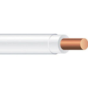 THHN #14 Solid WHITE Wire, Copper Conductor (500ft Spool)
