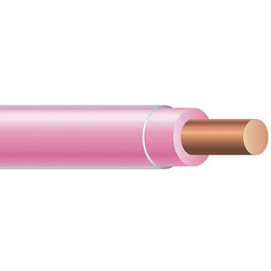 Copper Wire - THHN #14 Solid PINK Wire, Copper Conductor (500ft Spool)