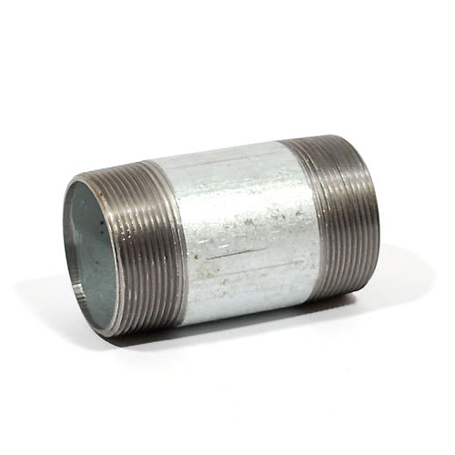 Galvanized Rigid Fittings - 3-1/2" x 4" Rigid Conduit Nipple, Galvanized Steel
