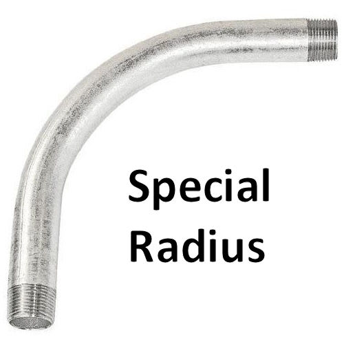 Galvanized Rigid Fittings - 2" Rigid Conduit 90 Degree Elbow, 24" Radius, Galvanized Steel