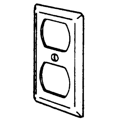 Appleton Electric - Appleton 2510 1-Gang Handy Box Cover, Duplex Receptacle, Steel (4" x 2-1/8")