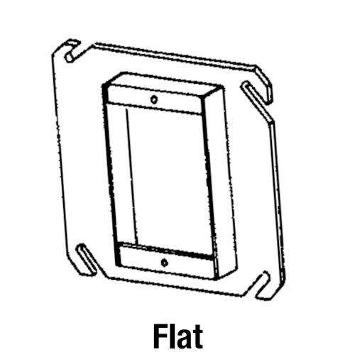 Appleton Electric - Appleton 846-50 4" Square Tile Cover / Mud Ring, 1/2" Raised, 3.5cu.in, Single Device, Steel