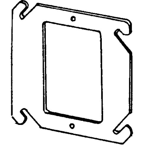 Appleton Electric - Appleton 8468F 4" Square Cover / Mud Ring, Flat, Single Device, Steel