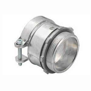 Bridgeport Fittings - Bridgeport 414-DC2 1-1/2" Flexible Metal Conduit Squeeze Connector, Zinc Die Cast