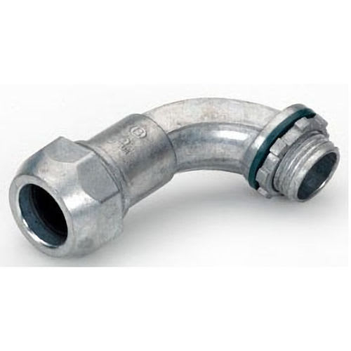 Bridgeport Fittings - Bridgeport 895-DC2 3/8" 90D Snap Type Connector, PVC JMC / TECK, Die Cast