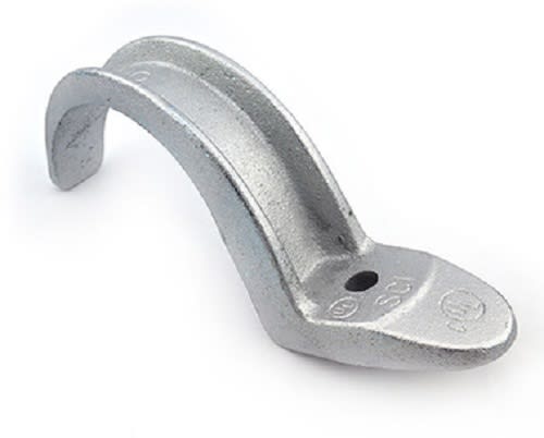 Bridgeport Fittings - Bridgeport 912 5" 1-Hole Pipe Strap, Rigid, Malleable