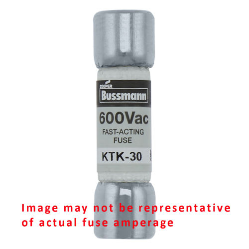 Bussmann Mfg. - Bussmann KTK-3-1/2 600v 3-1/2amp LIMITRON™ Fast-Acting Supplemental Fuse, Non-Indicating, 100kAIC @ 600Vac, 13/32" x 1-1/2"