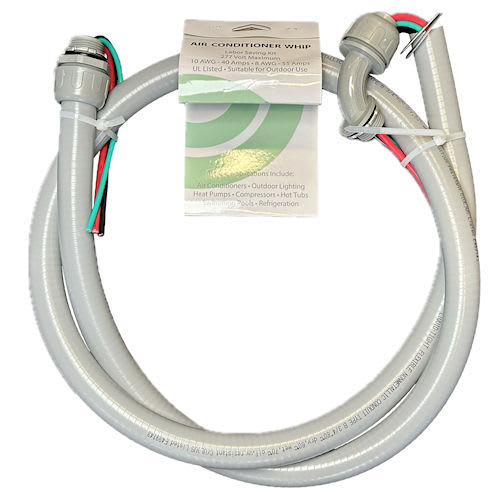 Engineered Products - EPCO ACWNM1063-1RA 10/3 Stranded (Red,Black,Green) Non-Metallic Air Conditioner Whip, 1/2" x 6ft