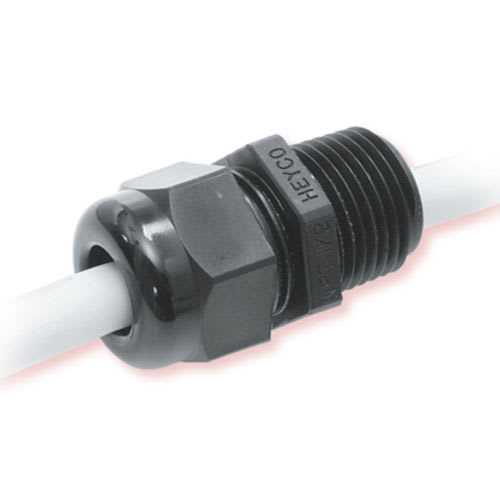 Heyco Products Inc - Heyco 3231 (LTF1/2) 0.875" NPT Series-35 Straight Liquidtight Cord Grip, .170"-.450" Cord Range, Black