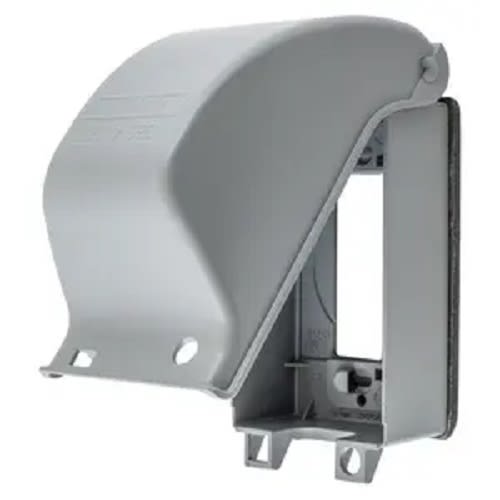 Hubbell Wiring Device - Hubbell WP826H 1-Gang Duplex or GFCI Cast Aluminum Horizontal Weatherproof Cover