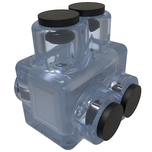 Ilsco - Ilsco ECTD-2-250 ClearTap® Insulated Multi-Tap Connector, Dual Sided Entry, 250kcmil-#6 Conductor Range, 2-Port