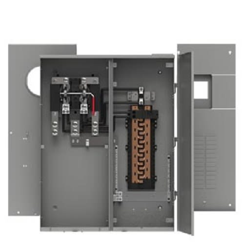 Siemens - Siemens MC3042B1400SDL 120/240 VAC 400 Amp 1-Phase 3-Wire Lever Bypass Combination Meter Load Center, Factory Installed Main Breaker, 30 (1inch) Spaces, UG Feed, Ring Type Cover, Lever Bypass Socket, Surface Mounting
