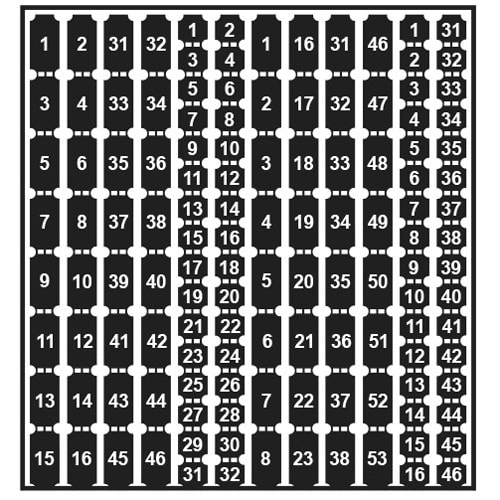 Siemens - Siemens NBK02A STICK-ON NUMBERS 61 THRU