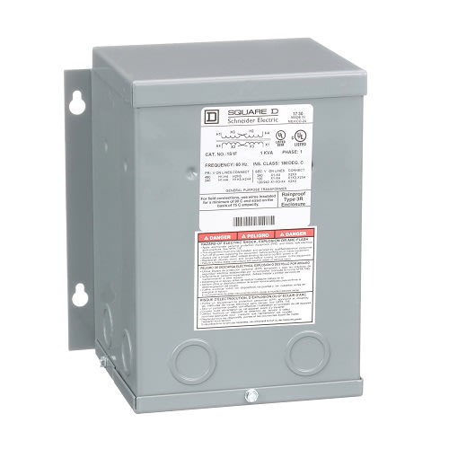 Square-D / Schneider - Square D 1S1FSS 1 kVa 240 x 480 VAC Primary 120/240 VAC Secondary Dry Type General Purpose Transformer