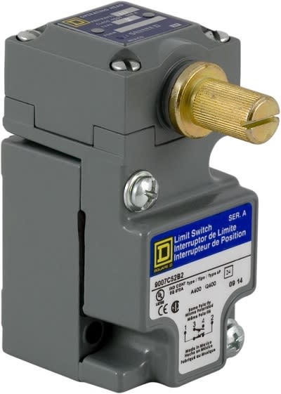 TESENSOR - TEC 9007C52B 600 VAC 10 Amp 1NO 1NC Rotary Lever Arm Plug-In Heavy Duty Limit Switch