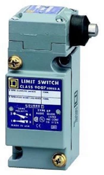 TESENSOR - TES 9007C54GY1848Y203 600 VAC 10 Amp 1NO 1NC Side Plunger Plug-In Heavy Duty Limit Switch