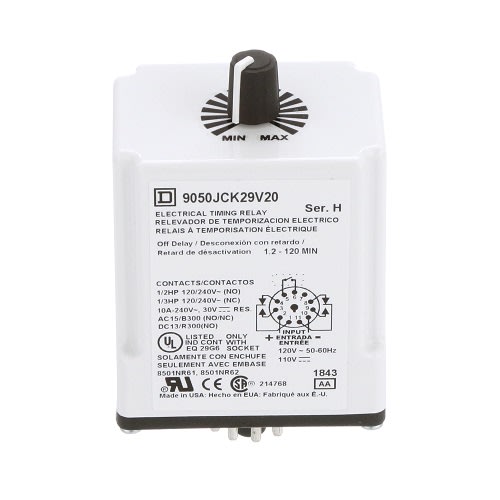 Square-D / Schneider - SQD 9050JCK29PTV20 TIMER RELAY 240V