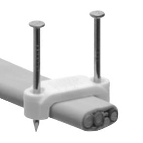Sturgeon Bay Metal Products - Sturgeon Bay RA-1577 1/2" 2-Nail Plastic Cable Strap, NM up to 10/3, UF up to 12/2, White (100/Box)