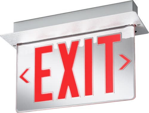 Lithonia Lighting - LITH LRP 1 RC 120/277 SINGLE FACE NON-EMERGENC EDGE LIT EXIT-NOCHEVRON