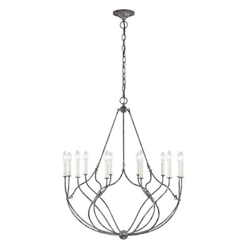 Murray Feiss Lighting - Murray Feiss CC11212WGV Richmond 12-Light Medium Chandelier, 60W Torpedo, Weathered Galvanized