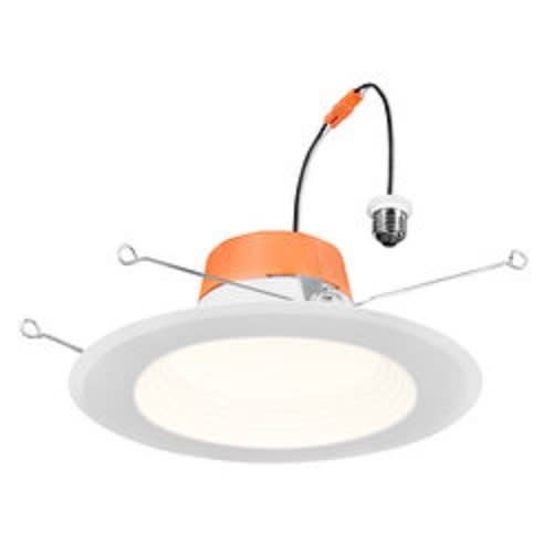 LEDVANCE Sylvania - Sylvania 62870 RT561A/900ST9SC3/SMWH/E26 LED Screw-Base Retrofit Downlight for 5"/6" Can, 10W 120V, 900 Lumens, 90+ CRI, 2700K/3000K/3500K/4000K/5000K, Dimmable, w/E26 Adaptor, Smooth Reflector, White