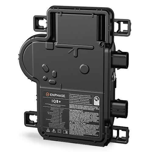 Enphase Energy - Enphase IQ8PLUS-72-2-US IQ8+ Microinverter Compatible with 72-Cell PV Modules, 240V 300VA Peak Power, Q Bulkhead Connector