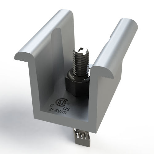 Unirac Inc - Unirac 302030M SolarMount Mid-Clamp Pro, Universal, 30mm-51mm (1.18"-2.00") - Mill Finish Aluminum
