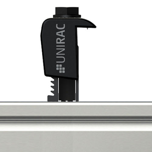 Unirac Inc - Unirac 302050D Universal AF End Clamp, Dark Bronze Anodized (Black) Aluminum