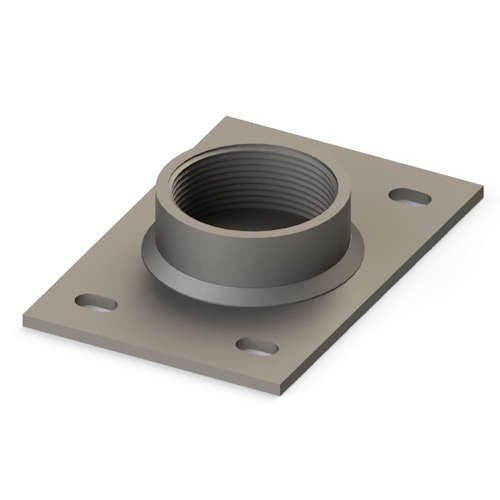 Unirac Inc - Unirac 403216S 2" Large Array Threaded Foot, Zinc Plated Steel