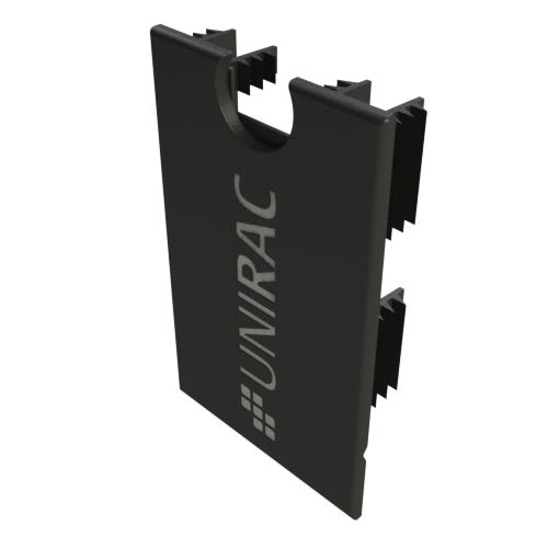 Unirac Inc - Unirac GFT-CAP Ground Fixed Tilt Rail End Cap, UV-Black