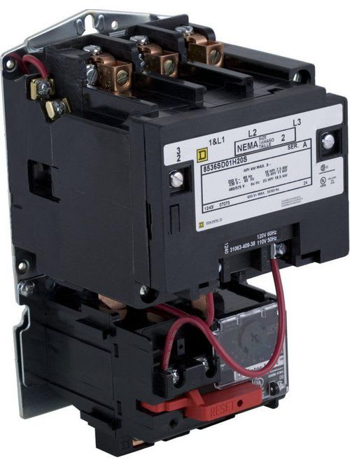 Square-D / Schneider - Square D 8536SDO1V02H20S 110/120 VAC 45 Amp 25 Hp 3-Pole Open Type Full Voltage Non-Reversing Magnetic Starter