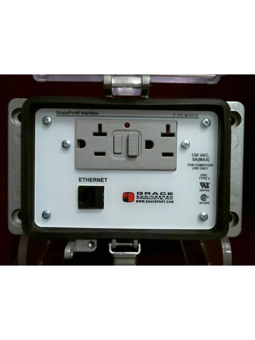 Grace Technologies - GRAC P-R2-M3RF0 ACCESS PORT 120VAC GFCI INSIDE AND OUT OUTLET AND RJ45 NEMA 12