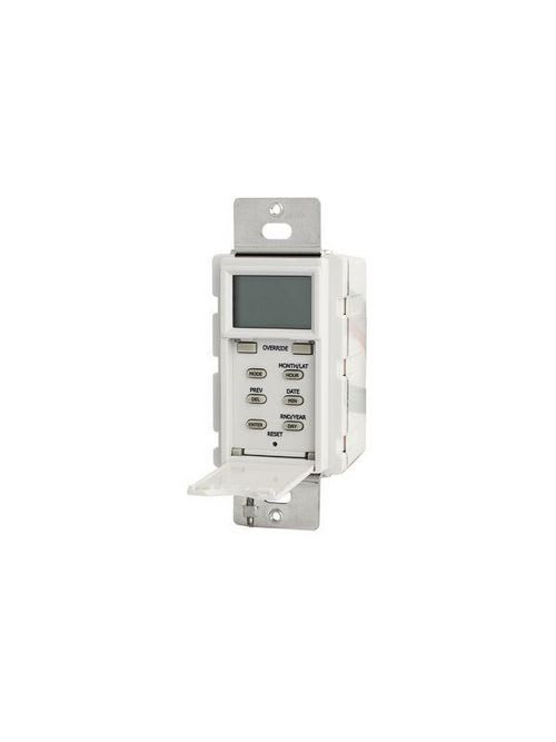 NSi - Tork SS703Z 120/277 VAC 60 Hz 15 Amp 7 Day White SPST Astronomic In-Wall Digital Time Switch