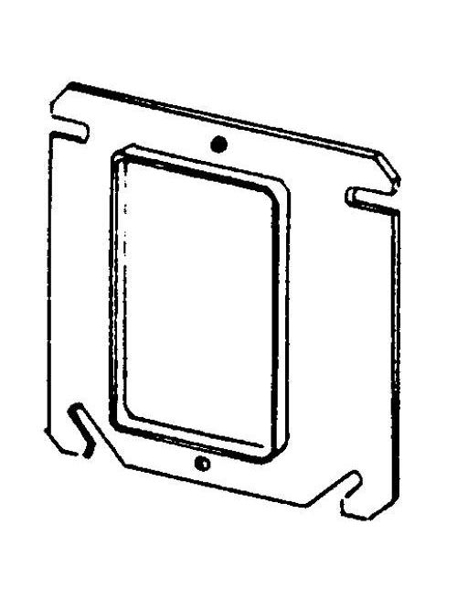 Appleton Electric - Appleton 8468WB 4" Square Cover / Mud Ring, 1/4" Raised, 1.5cu.in, Single Device, Steel