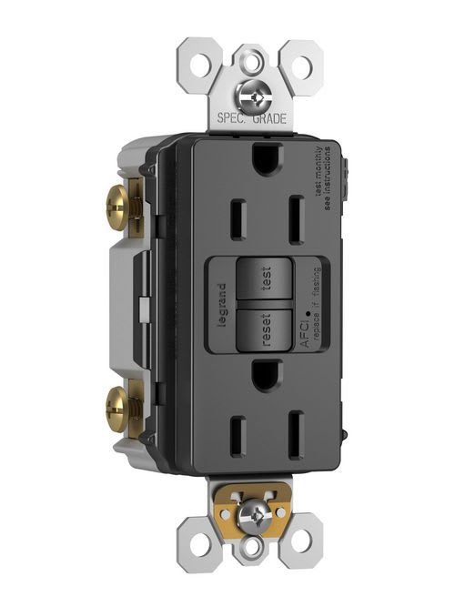Pass & Seymour / Legrand - Pass & Seymour AF152TRBK 15A 125V Tamper-Resistant Arc-Fault Circuit Interrupter - Black