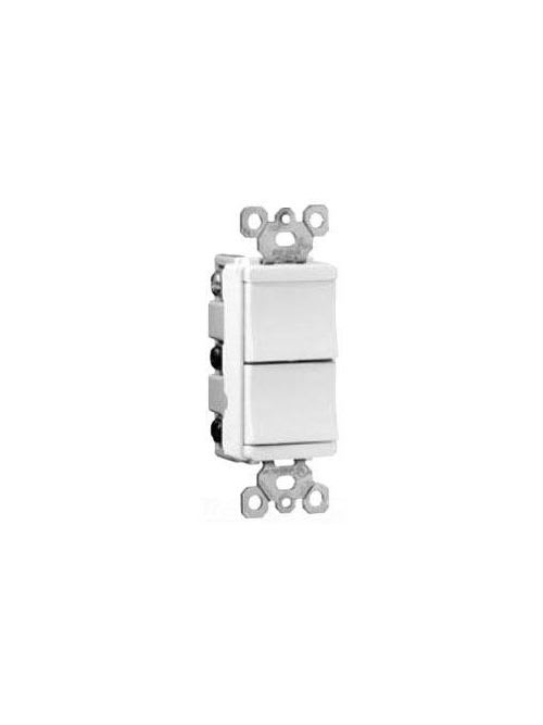 Pass & Seymour / Legrand - Pass & Seymour TM811-WCC6 1-Pole+1-Pole White Decorator Combination Switch
