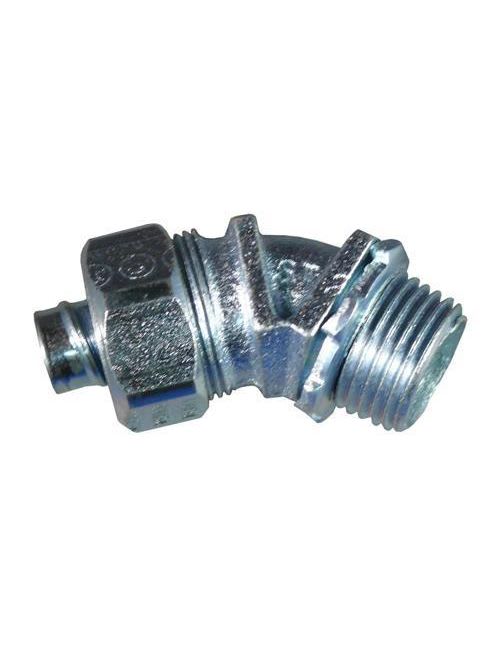 Appleton Electric - Appleton ST-4575 3/4" 45deg Liquidtight Plain Throat Connector, Malleable Iron