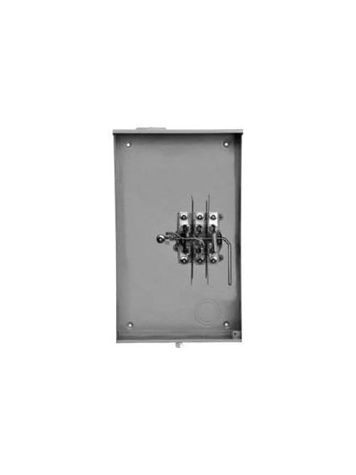 Siemens - Siemens 40107-02DU 600 VAC 320 Amp 3-Phase 4-Wire 7-Jaw 1-Position Lever Bypass Ringless Meter Mounting Equipment