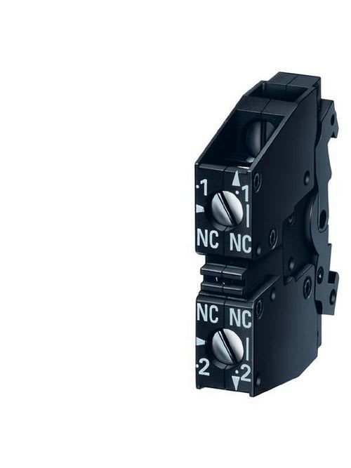 Siemens - Siemens 3SB3400-0A 400/300 VAC 24 VDC 6 Amp 1NO 1NC Front Mount Push Button/Indicator Light Contact Block