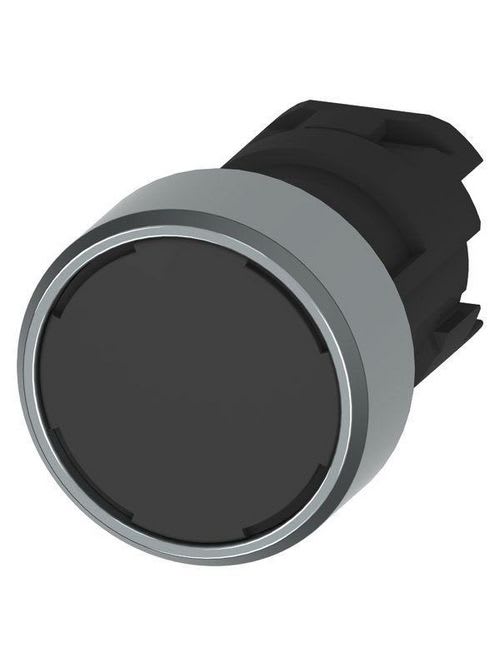 Siemens - Siemens 3SB3500-0AA11 22 mm IP67 Plastic Black Actuator 2-Position Momentary Non-Illuminated Push Button Operator