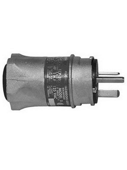 Appleton Electric - Appleton ECP-2023 U-Line® Interchanger™ ECP Standard Plug, 20A 125Vac, 2W 3P, Explosionproof, Dust-Ignitionproof, .538-.639 Cable Dia.