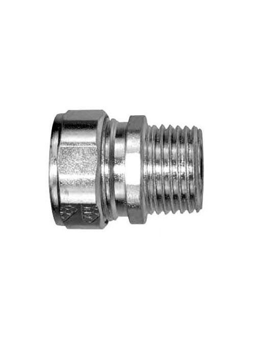 American Fittings - American Fittings CG50A560 1/2" Straight Cord Grip Connector, Range .450-.560, Green Grommet, 1/2" Thread Length, Steel (USA)