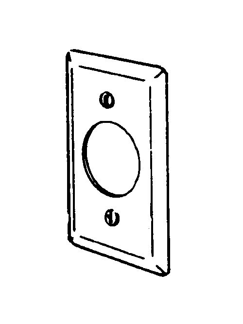 Appleton Electric - Appleton 180X 1-Gang Handy Box Cover, Single Receptacle 1-13/32" Hole, Steel (4-1/8" x 2-3/8")