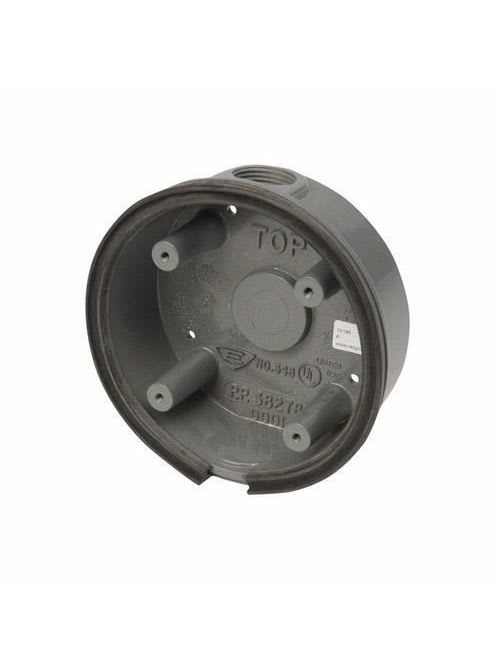 Edwards Signal - Edwards Signaling 348 4 Inch AC Gray Baked Enamel Die-Cast Aluminum Surface Mount Weatherproof Vibrating Bell Back Box